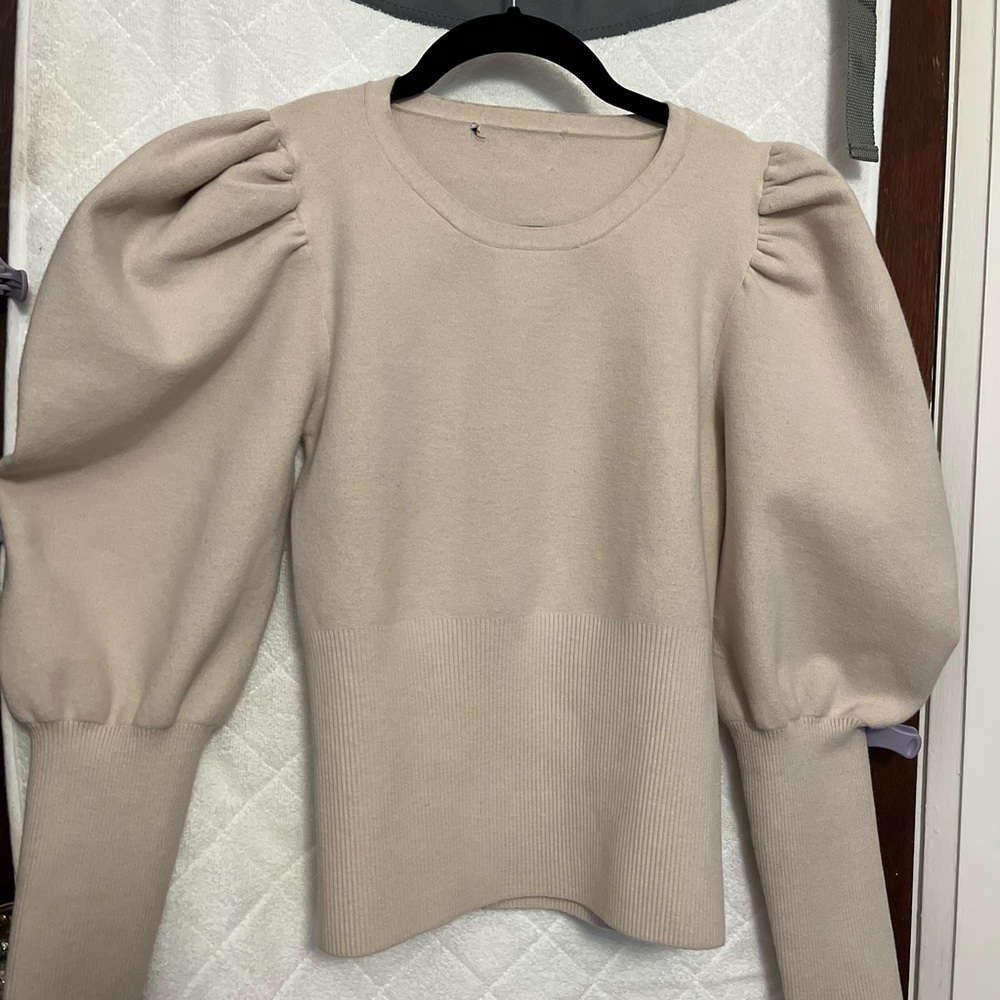 Zara sweater with puff sleeves